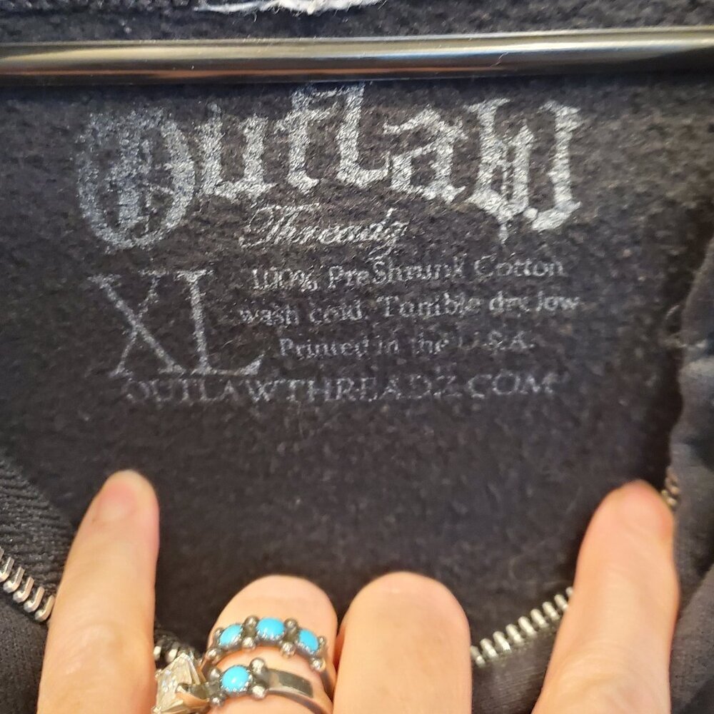 Rare Outlaw Threadz Second Amendment Eagle Skull … - image 5